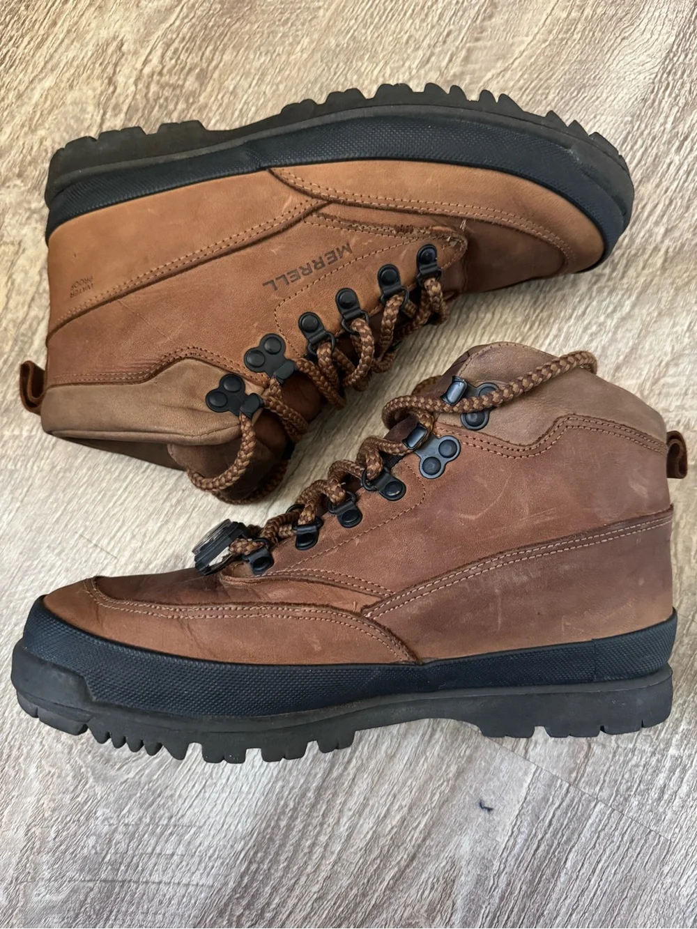 Vintage Merrell Shelburne WTC+ Waterproof Leather Hiking Boots Women's 8.5